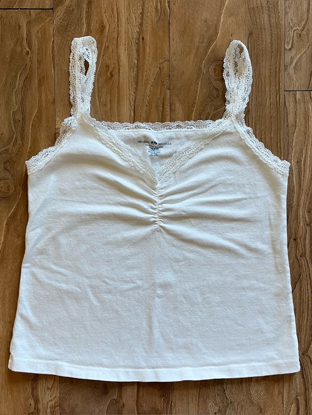 Brandy Melville lace trim cami top